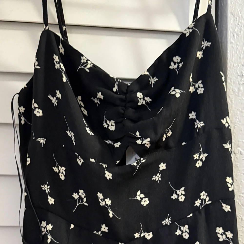 Blush Black and White Patterned jumpsuit - Picture 6 of 6